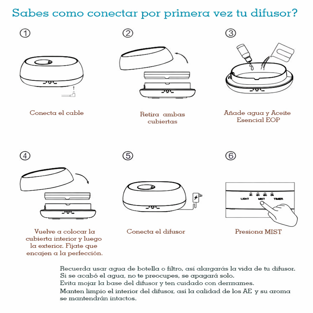 Como usar un difusor ultrasónico para aceites esenciales