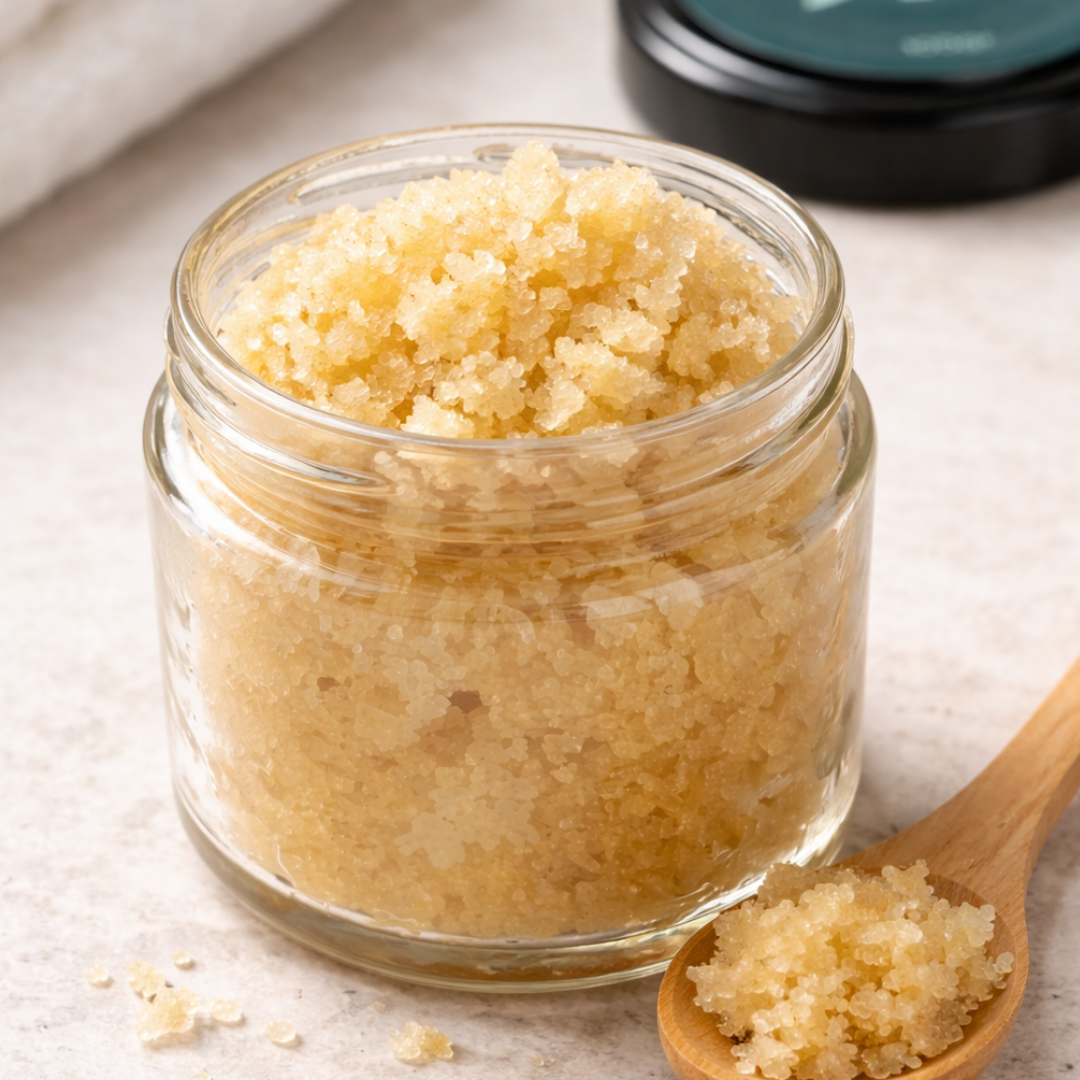 Sales de baño exfoliantes energizantes usadas en baño relajante y revitalizante